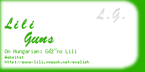 lili guns business card